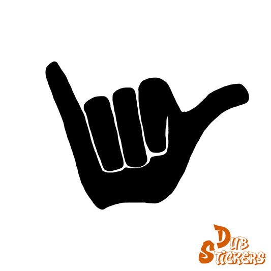 Hang Loose Shaka Hand Decal Vinyl Waterpoof Sticker Campervan Laptop Window