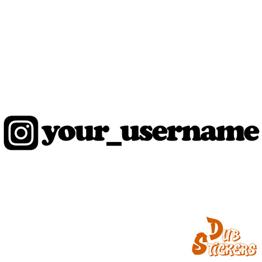 Instagram Handle Username Decal Vinyl Waterpoof Sticker Campervan Laptop Window