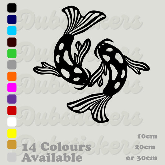 Japanese Koi Carp Yin & Yang Decal