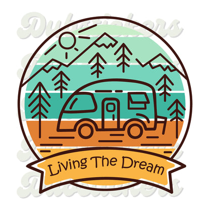 Living The Dream Vinyl Sticker