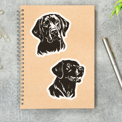 Labrador Stickers Set of 2