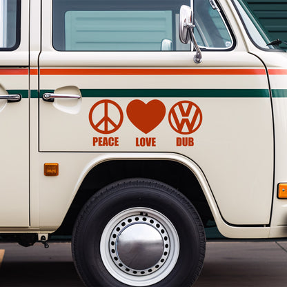 Peace Love Dub Decal