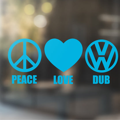 Peace Love Dub Decal