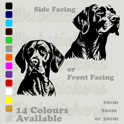 Pointer Dog Head Decal