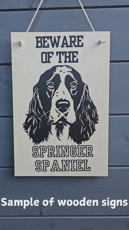 Beware Of Border Collie Wooden Sign