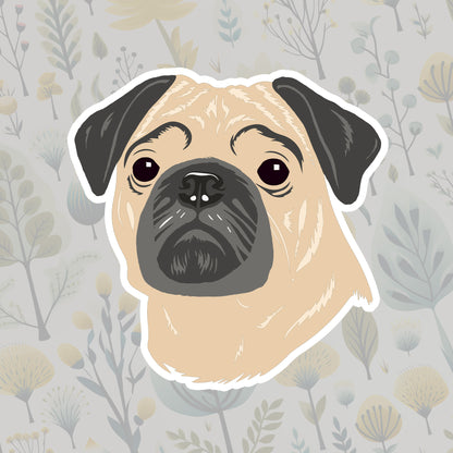 Pug Die Cut Sticker