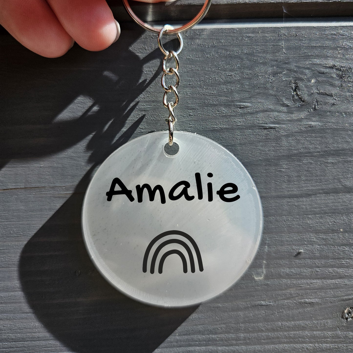 Personalised Rainbow Keyring