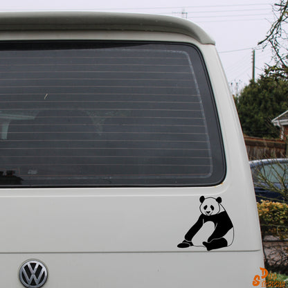 Sitting Panda Decal Vinyl Waterpoof Sticker Campervan Laptop Window