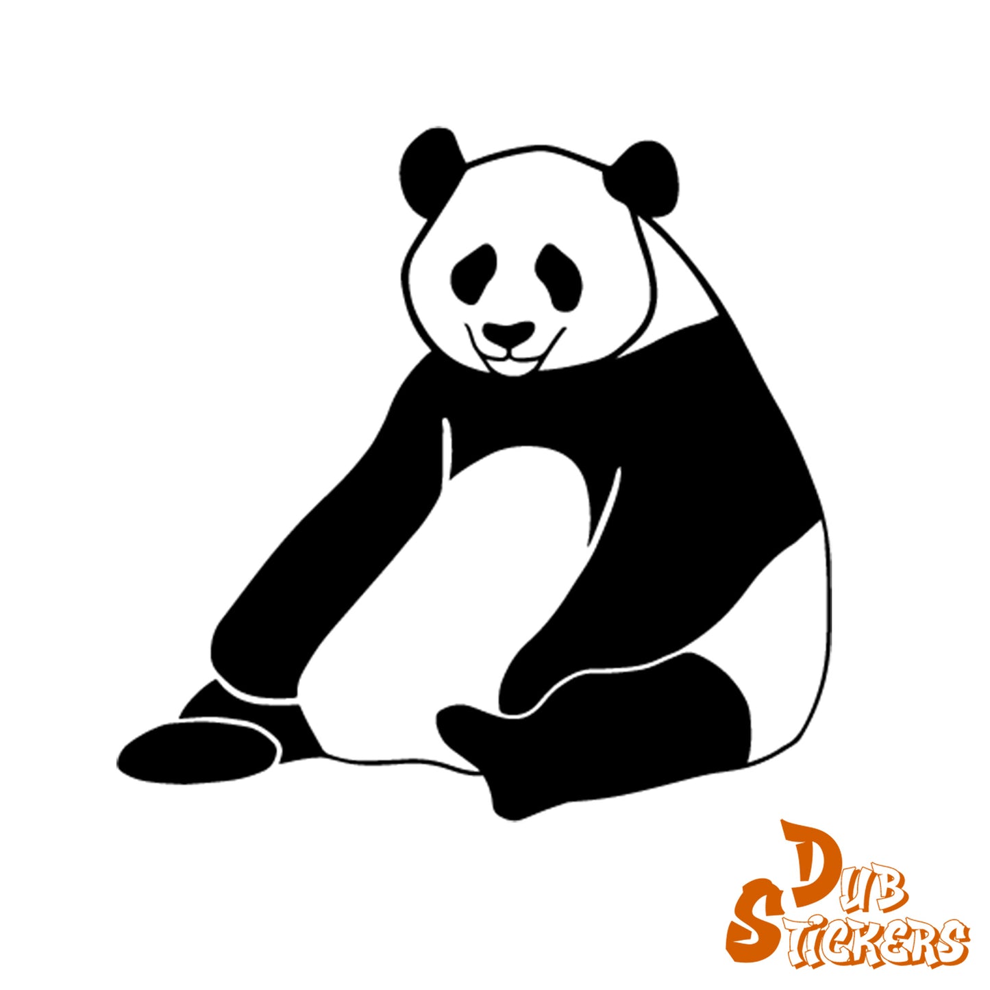 Sitting Panda Decal Vinyl Waterpoof Sticker Campervan Laptop Window