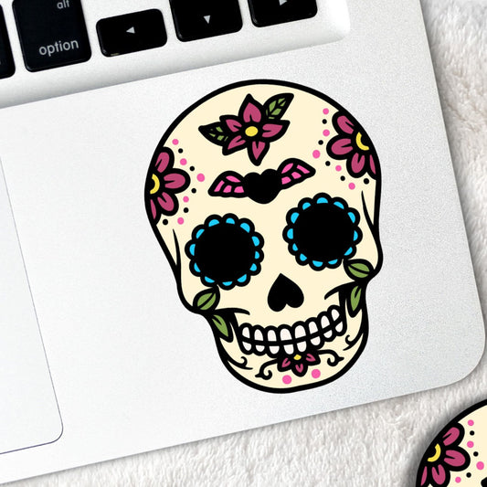 Sugar Skull Vinyl Die Cut Sticker