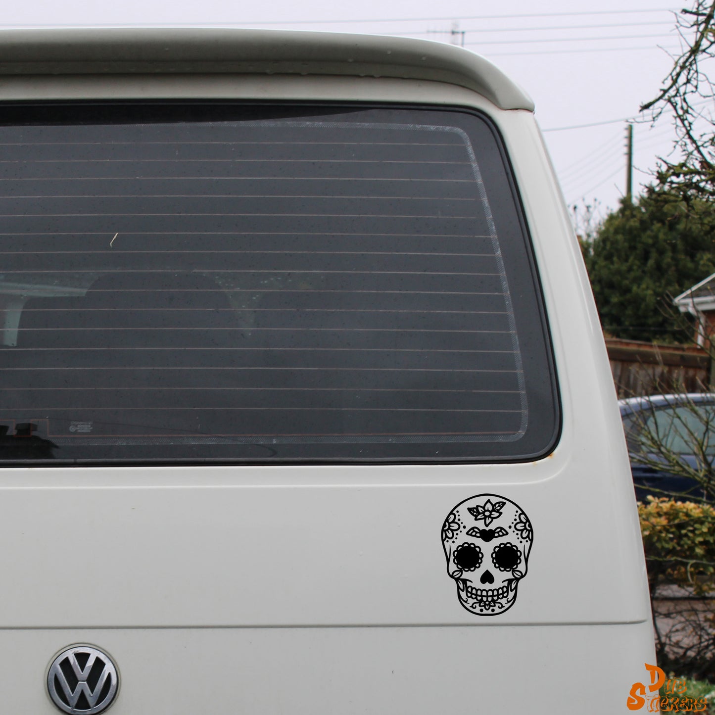 Sugar Skull Day Of The Dead Decal Vinyl Waterpoof Sticker Campervan Laptop Window