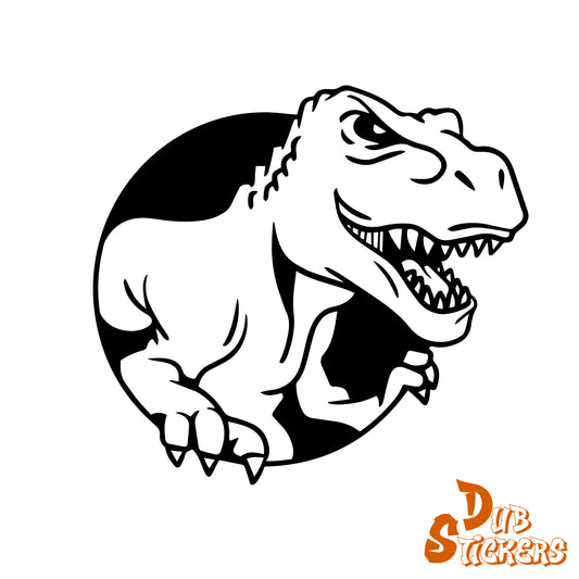 T Rex Head Decal Vinyl Waterpoof Sticker Campervan Laptop Window