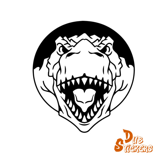 T Rex Head Decal Vinyl Waterpoof Sticker Campervan Laptop Window