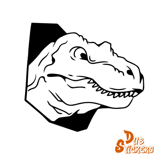 T Rex Head Decal Vinyl Waterpoof Sticker Campervan Laptop Window