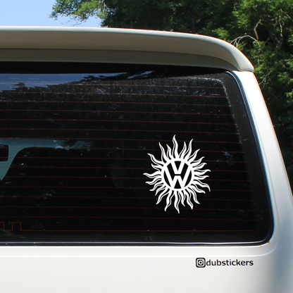 Sun With Logo Vinyl Decal