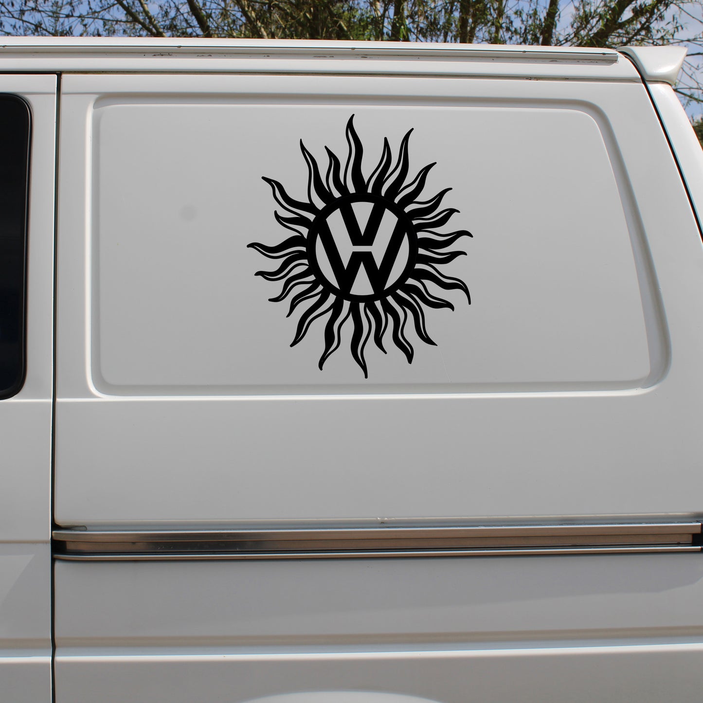 Sun With Logo Vinyl Decal