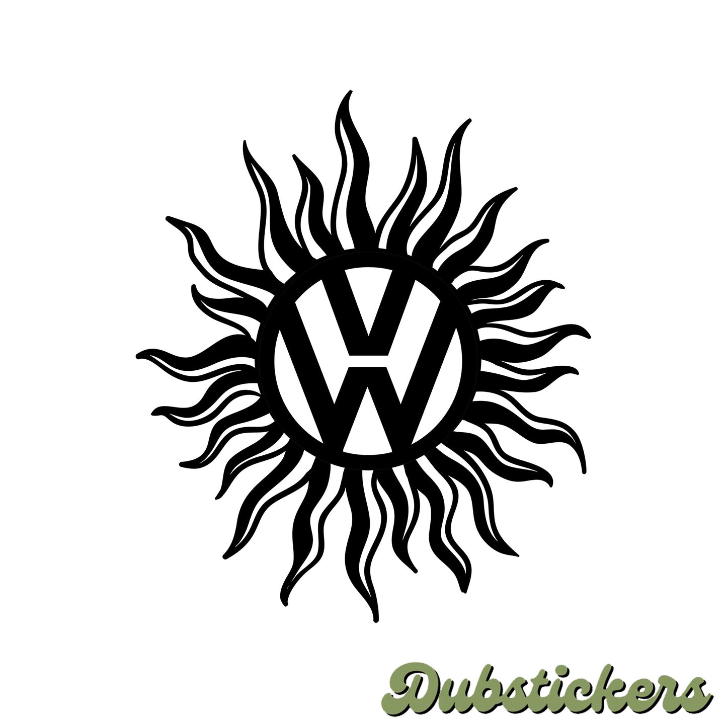 Sun With Logo Vinyl Decal