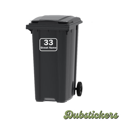 Wheelie Bin Address Vinyl Waterproof Decal Stickers