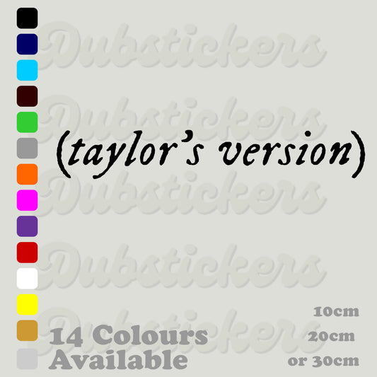 Taylor's Version Decal